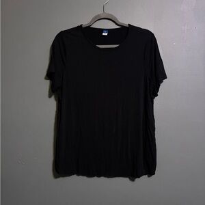 Old navy black classic blouse short sleeve tee size large
